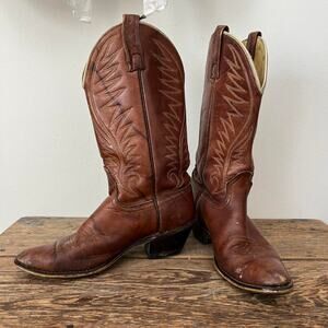 Vintage ACME brown leather cowboy boots Women's US 7